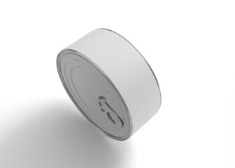 Short Round Tin Can Mockup for Canned Food Design
