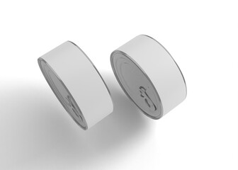 Short Round Tin Can Mockup for Canned