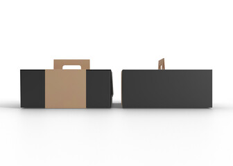 Box Holder Mockup with Kraft Handle