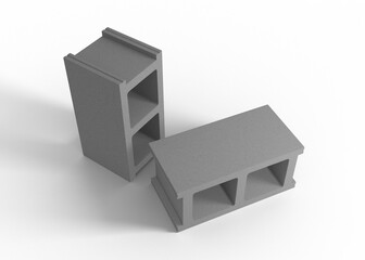 Concrete Block Mockup for Construction Material