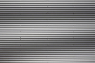 Obraz premium Corrugated galvanized steel panels on the exterior of a building. For background, wallpaper or clipping mask.