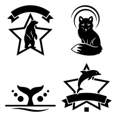 Wild animals Abstract circular shapes forming a decorative pattern