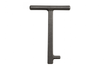Metal t-handle utility key for manhole cover lifting