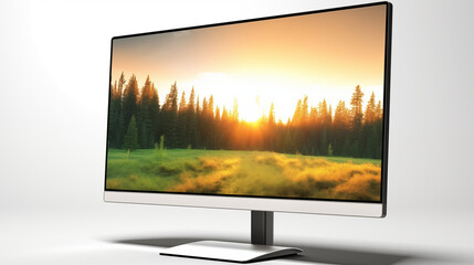 Fototapeta premium lcd tv monitor mock-up illustrated