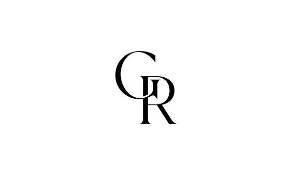 GR initial letters or GR monogram logo