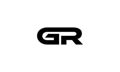 GR initial letters or GR monogram logo
