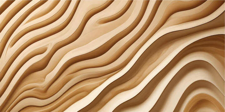 Natural brown wood grain texture background with a subtle dry wave pattern