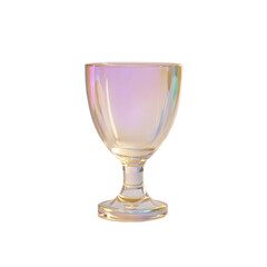 Victory Trophies, 3D Render of Golden and Iridescent Glass Award Cups.