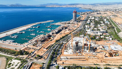 Aerial drone photo of iconic project in development called 