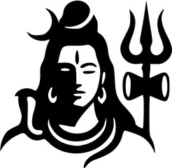 Distinct Shiva Silhouette Logos in Minimal Black Vector
