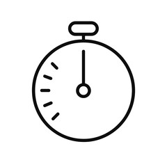Fine line timer icon symbolizing countdown and urgency, ideal for task deadlines, productivity challenges and efficiency tracking visuals