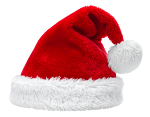 Weihnachtsmützr, isoliert auf weißen Hintergrund, Freisteller, Transparent	