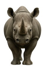 Obraz premium Black rhinoceros featuring a hooked upper lip and robust gray skin.