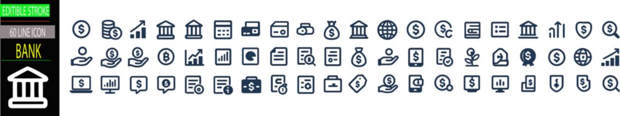 Bank &ndash; Finance Icon &ndash; Vector Illustration (EPS)