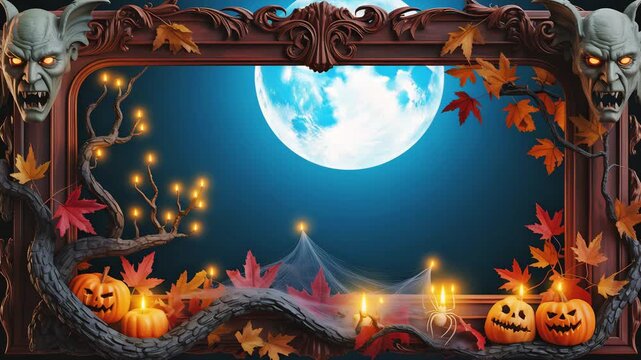 Cinematic Halloween Caf&eacute; Video with Skeleton, Jack-O&rsquo;-Lanterns, and Smoky Cocktails