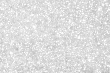 Glittering silver background with sparkling lights for festive, elegant and luxurious visuals