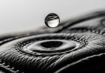 Water drop falling on black leather waterproof | boxing, boxer, fighting, punch, athlete, gloves, training, action, combat sport, strength