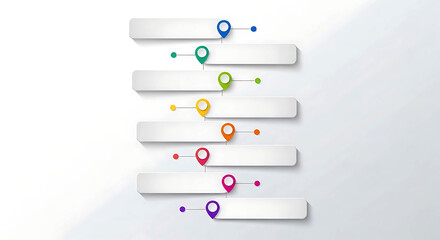 Abstract flowchart diagram flat design vector illustration for business presentation and infographic,  editable infographic design template