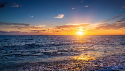 peaceful sunrise over the ocean