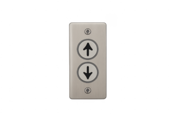 Elevator call panel with up and down arrows