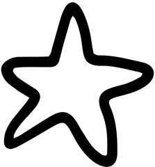 Illustration vectorielle simple et charmante d'une &eacute;toile de No&euml;l, dessin&eacute; dans un style doodle minimaliste. Id&eacute;ale pour la d&eacute;coration de sites web, les &eacute;tiquettes cadeaux 