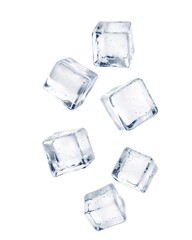 ice cubes isolated on white