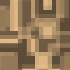 Brown Pixel Block Mosaic Abstract