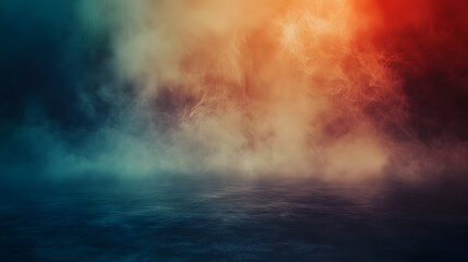 Professional cinematic composite background with soft bokeh, fog overlays, grain gradients, subtle depth, atmospheric lighting, commercial quality