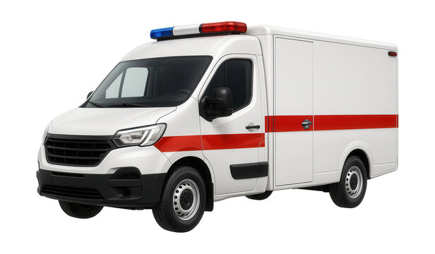 Lightweight ambulance truck with a sealed medical storage area. - Powered by Adobe