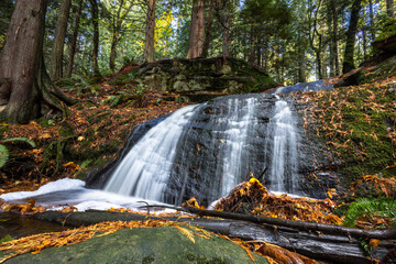 waterfall in autumn