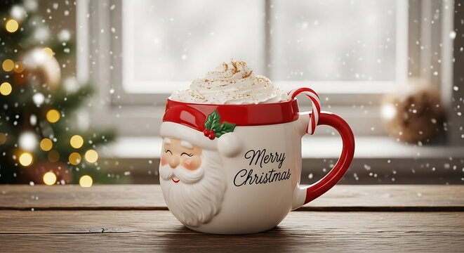 santa claus cup of coffee
