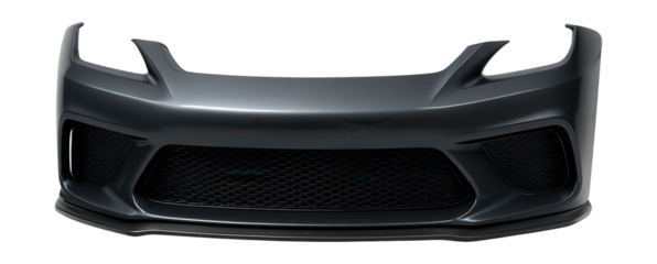 Front bumper featuring a broad lower grille and matching color splitter.