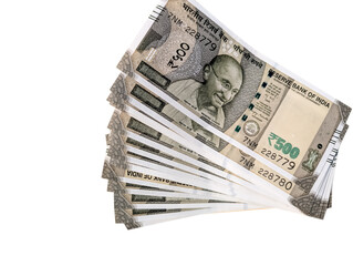 indian five hundreds rupee currency note