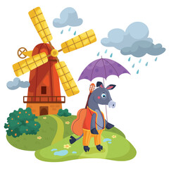 Vector illustration, children's cartoon, fairy tale characters, funny heroes