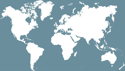 World map. Grey modern vector map. Silhouette map.