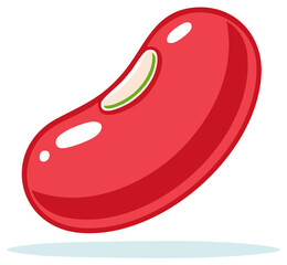 Single Red Kidney Bean Image Depicting a Healthy Vegetarian Diet Option Illustration Food Art