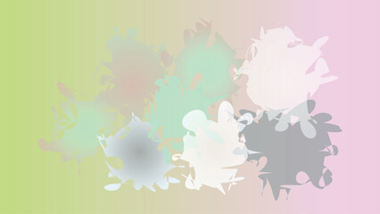 Abstract Pastel Colored Shapes on Gradient Background Soft and Dreamy Design for Modern Art