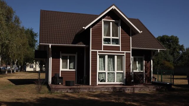 Brown wooden wedding house
