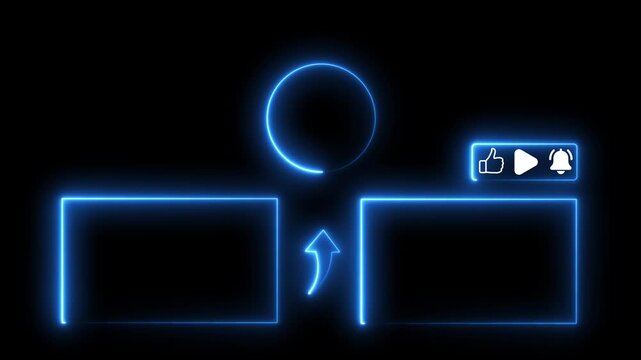 Glowing neon Subscribe button and outro for gaming and video Channels You tube End screen Outro Card subscribe. You tube End Screen Outro Card subscribe to my channel.