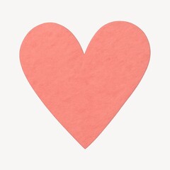 Fototapeta premium Simple pink heart illustration.