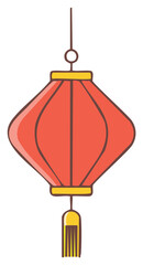 Obraz premium Chinese lantern illustration in vector format featuring traditional design for festive celebrations