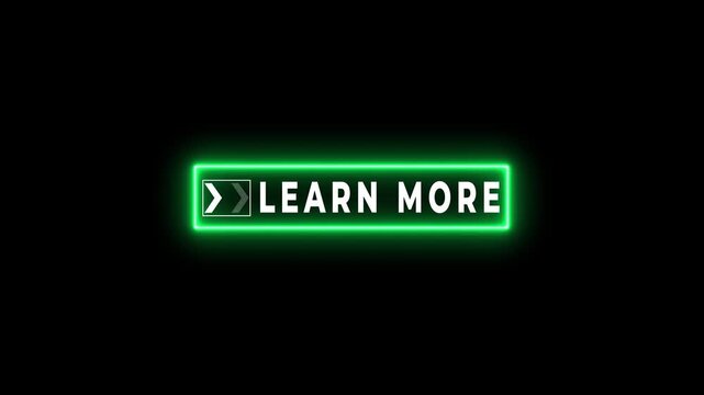 Neon Learn More Button &ndash; Glowing Call To Action Animated