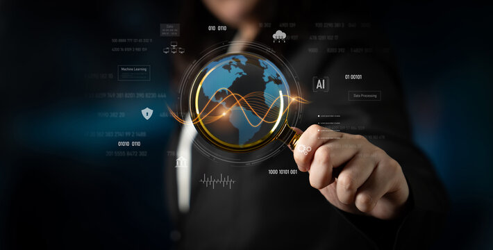 Global AI and data processing system enhances data, AI, and processing efficiency through digital network and global integration of intelligent technology Latch