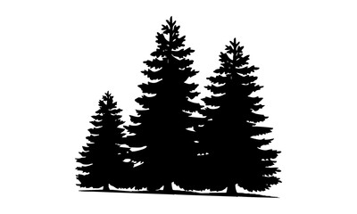 Simple Christmas Tree Icon – Holiday Pine Silhouette