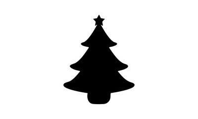 Decorated Christmas Pine – Holiday Tree Silhouette Vector