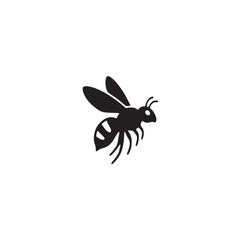 Obraz premium Bee silhouette small insect with wings icon