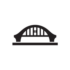 Bridge silhouette simple arch structure icon