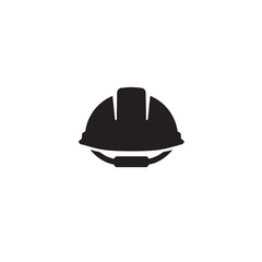 Construction safety helmet silhouette hard hat icon