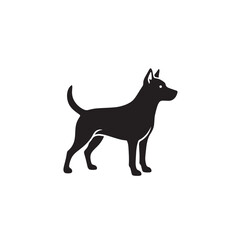 Dog silhouette simple four-legged canine figure icon