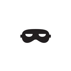 Sleep mask silhouette eye mask shape icon